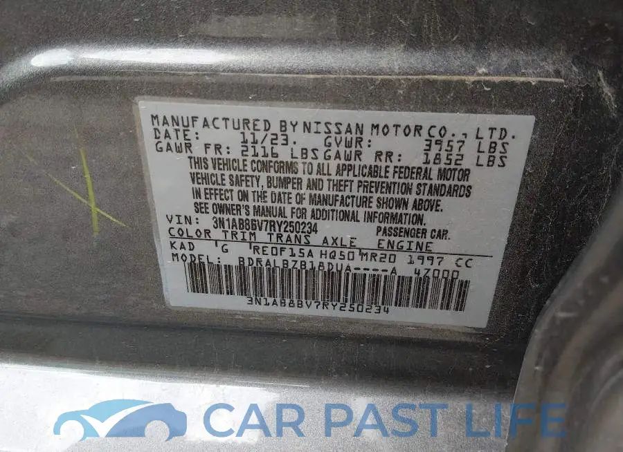 3N1AB8BV7RY250234# 9