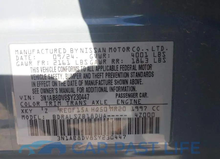 3N1AB8DV8SY230447# 9