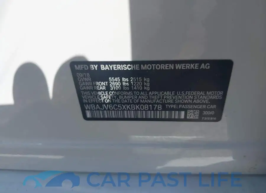 WBAJV6C5XKBK08178# 9