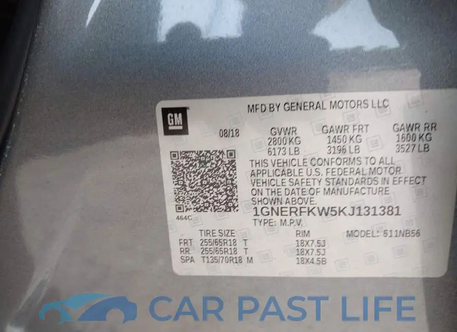 1GNERFKW5KJ131381# 9