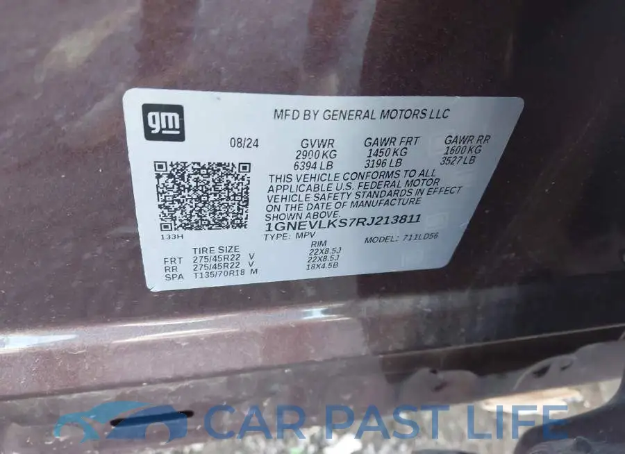 1GNEVLKS7RJ213811# 9