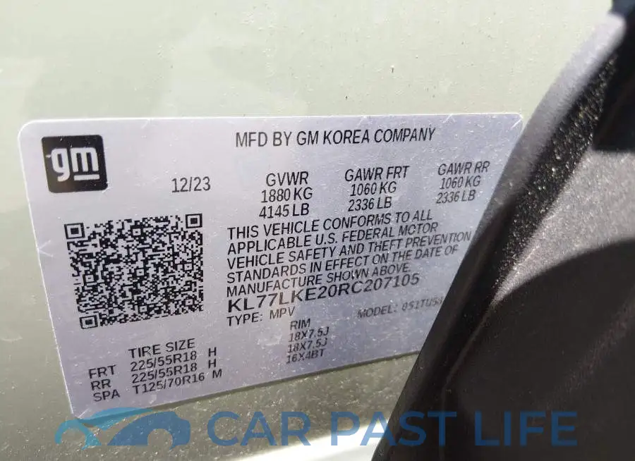 KL77LKE20RC207105# 9