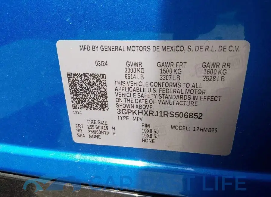 3GPKHXRJ1RS506852# 9