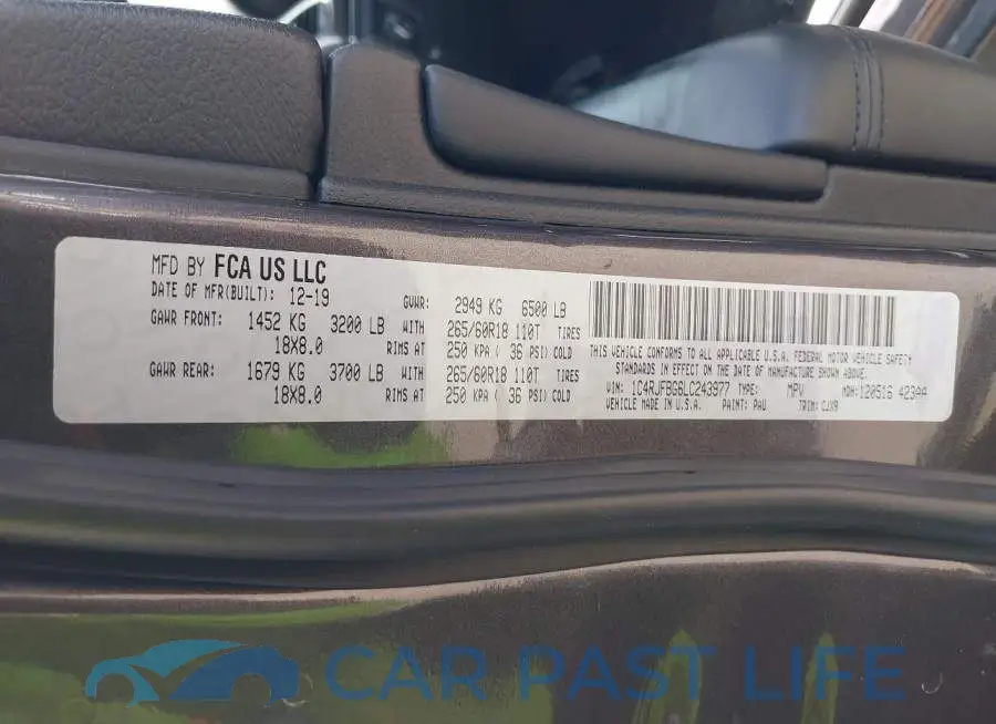 1C4RJFBG6LC243977# 9