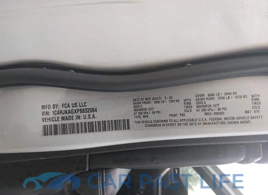 1C4RJKAGXP8832064# 9