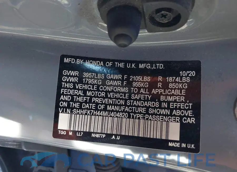 SHHFK7H44MU404820# 9
