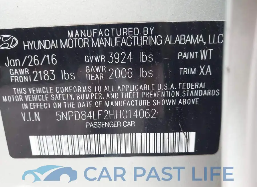 5NPD84LF2HH014062# 9