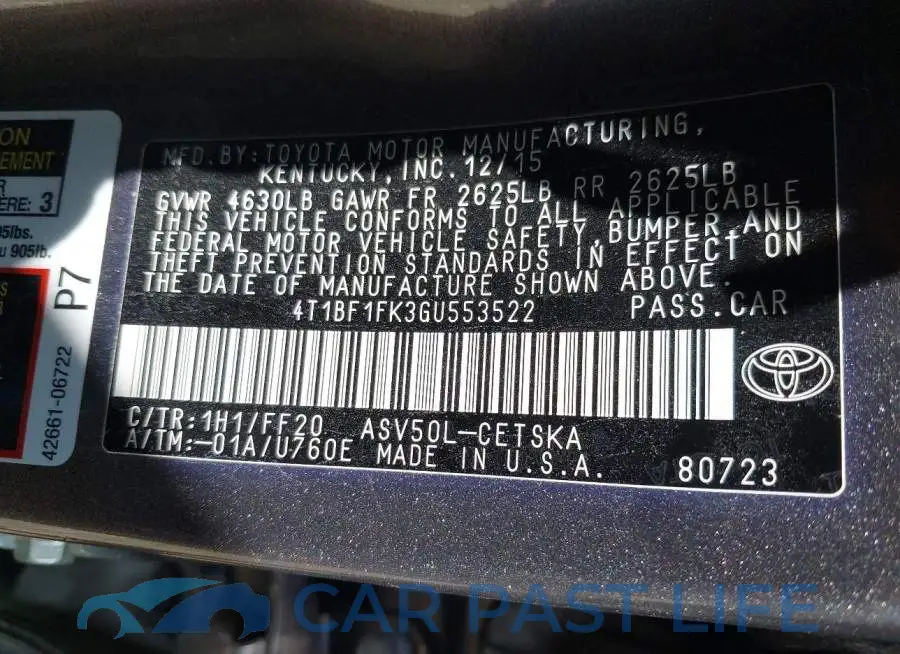 4T1BF1FK3GU553522# 9