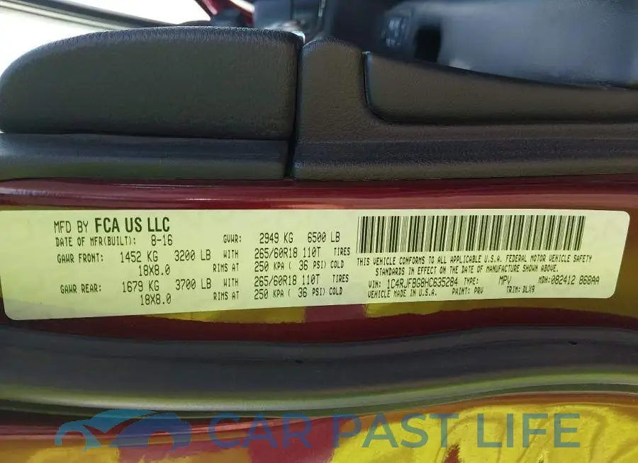 1C4RJFBG8HC635284# 9