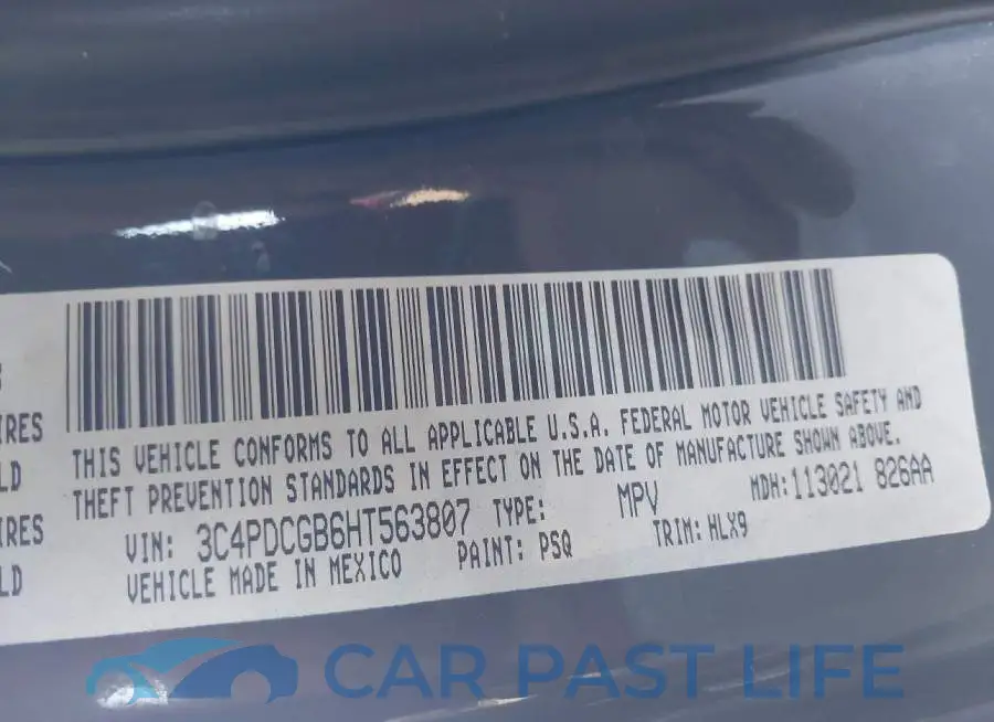 3C4PDCGB6HT563807# 9
