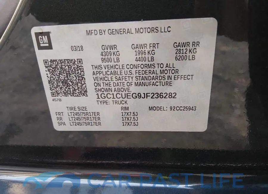 1GC1CUEG9JF236282# 9