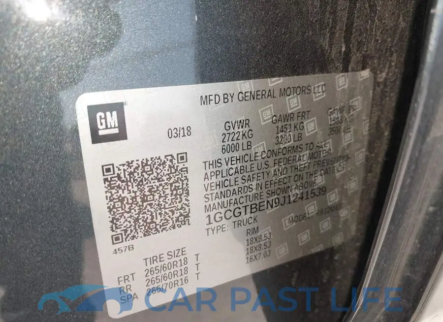 1GCGTBEN9J1241539# 9
