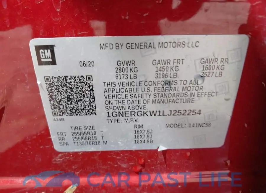 1GNERGKW1LJ252254# 9