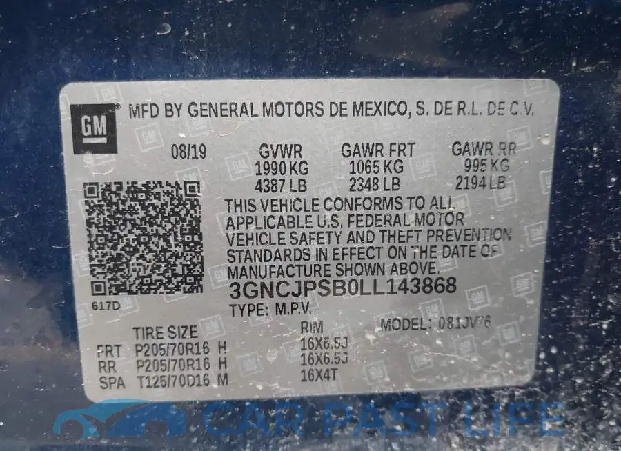 3GNCJPSB0LL143868# 9