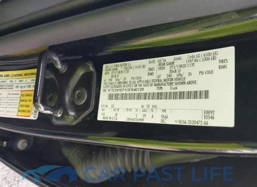 1FTEW1EP1GFB40128# 9