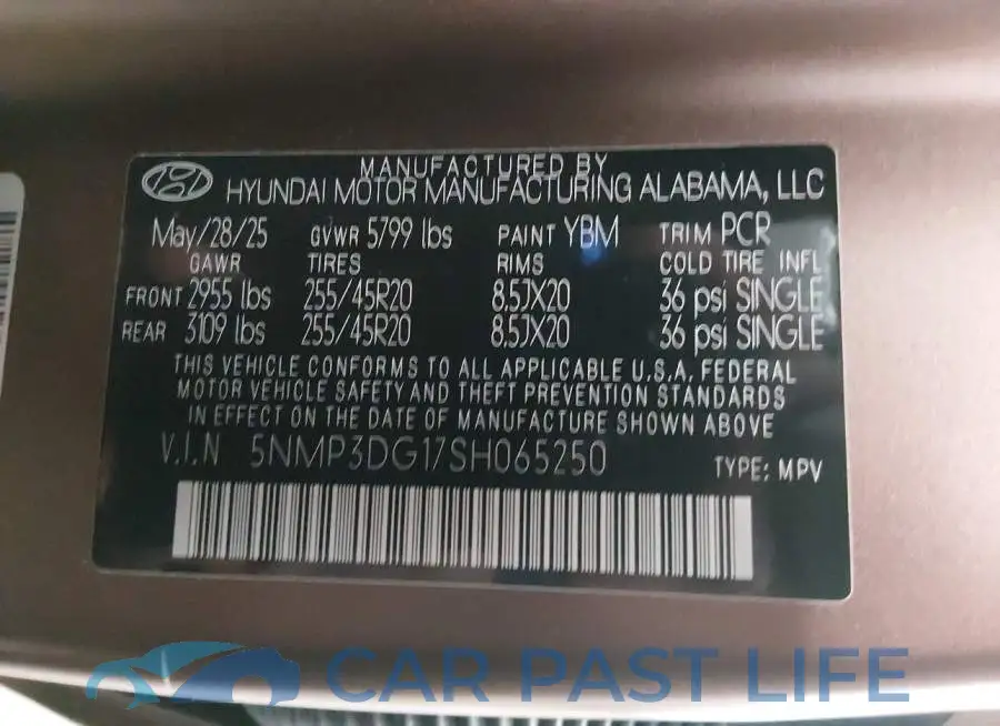 5NMP3DG17SH065250# 9