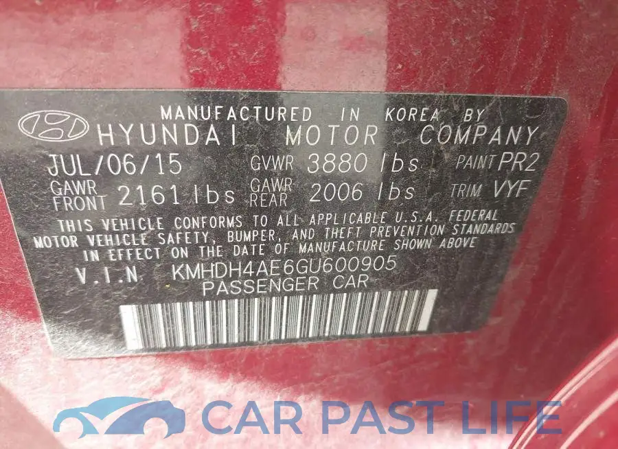 KMHDH4AE6GU600905# 9