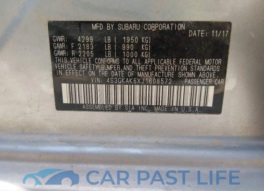 4S3GKAK6XJ1608572# 9
