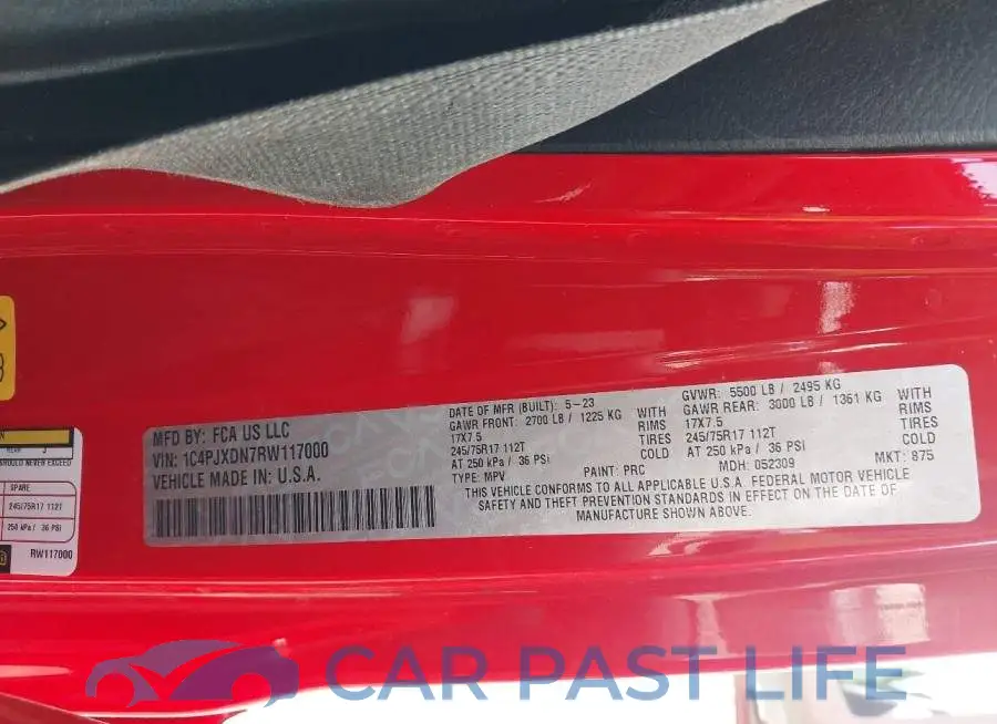 1C4PJXDN7RW117000# 9
