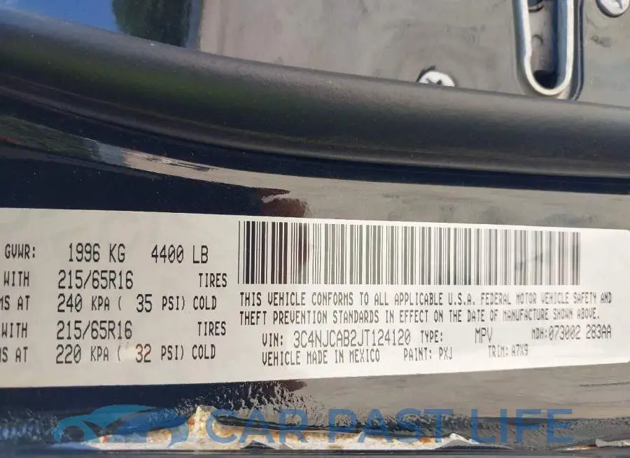 3C4NJCAB2JT124120# 9