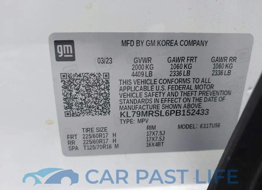 KL79MRSL6PB152433# 9