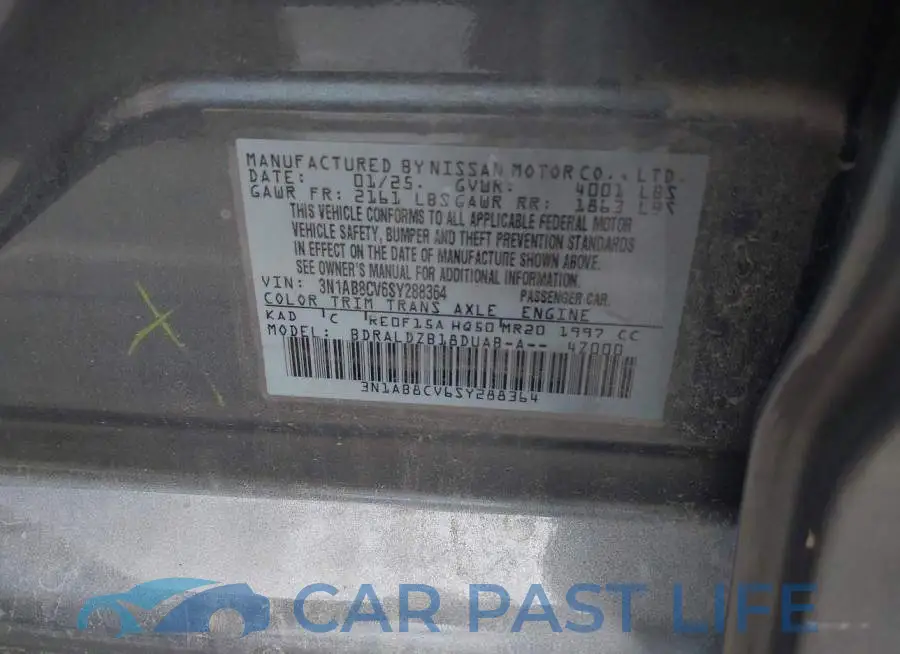 3N1AB8CV6SY288364# 9
