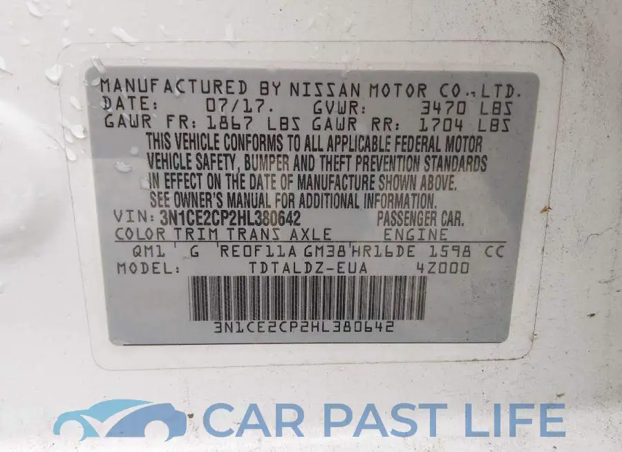 3N1CE2CP2HL380642# 9