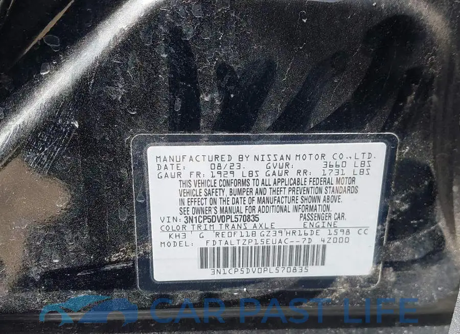 3N1CP5DV0PL570835# 9