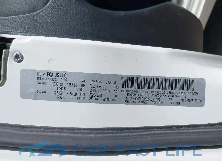 2C4RDGBG6JR215159# 9