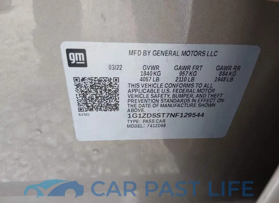 1G1ZD5ST7NF129544# 9