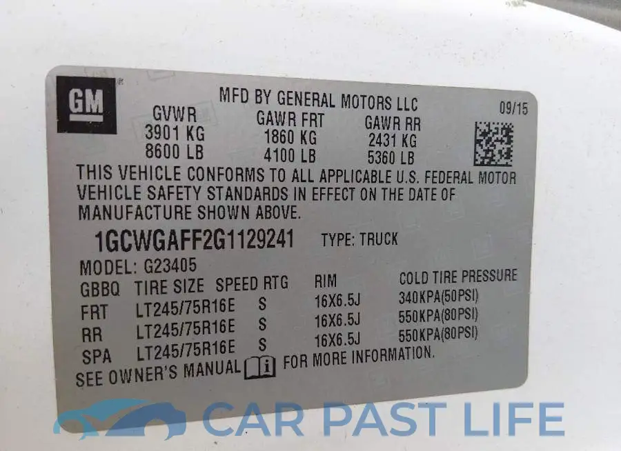 1GCWGAFF2G1129241# 9