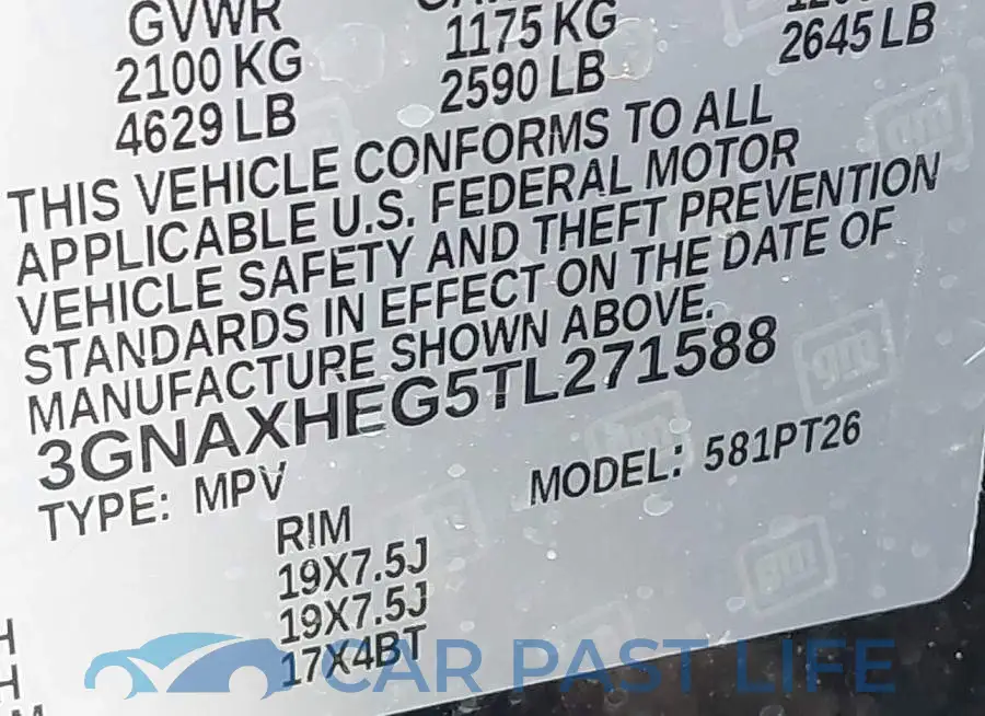 3GNAXHEG5TL271588# 9
