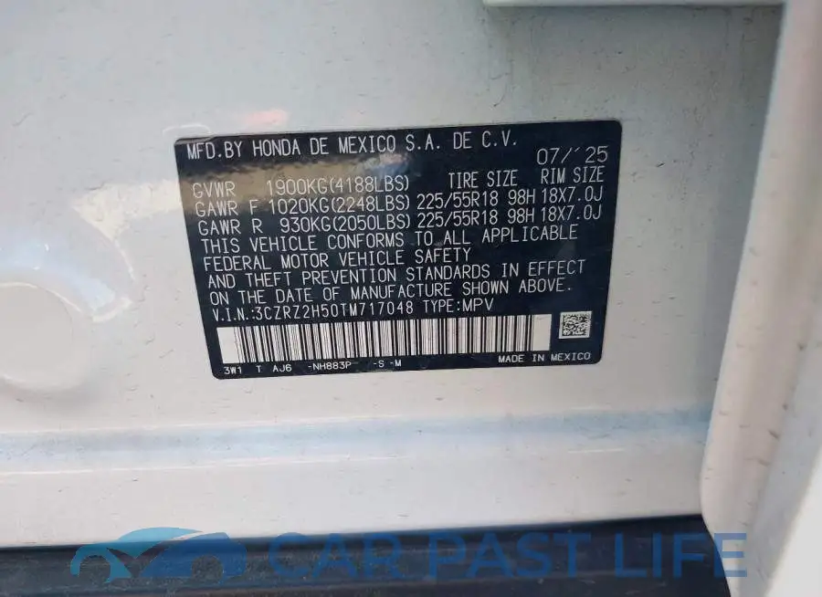 3CZRZ2H50TM717048# 9