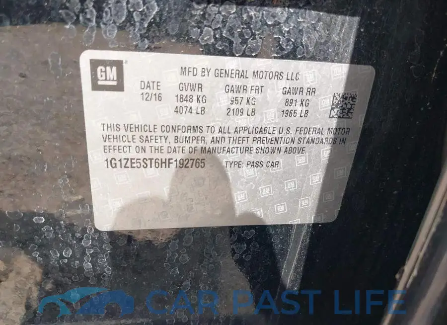 1G1ZE5ST6HF192765# 9