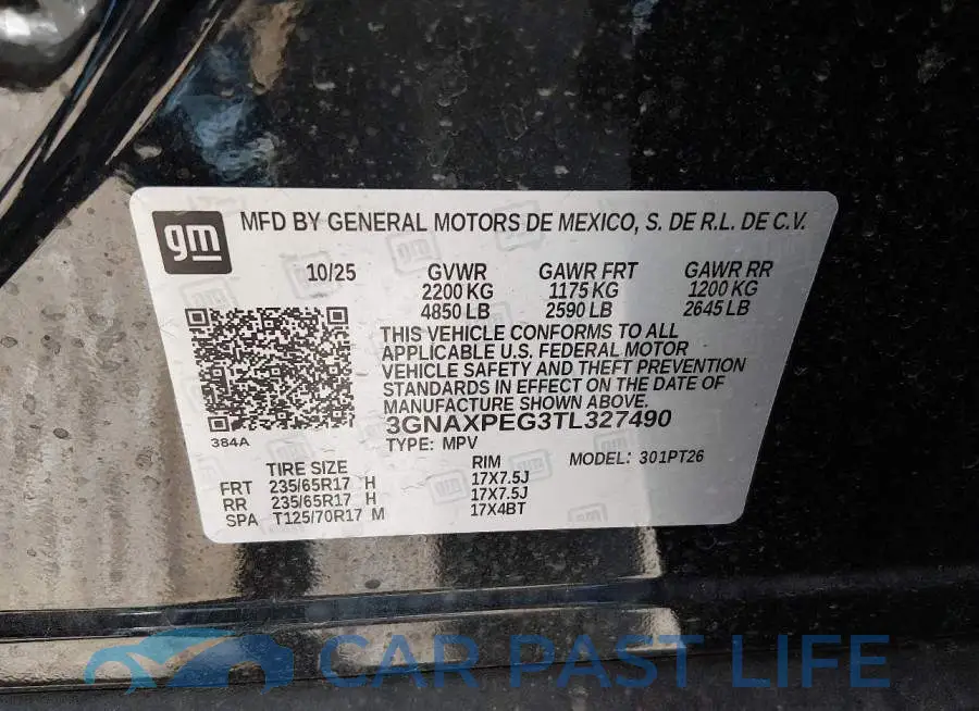 3GNAXPEG3TL327490# 9