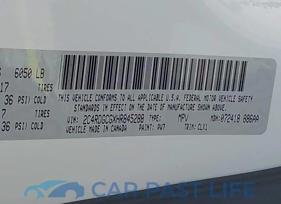 2C4RDGCGXHR845288# 9