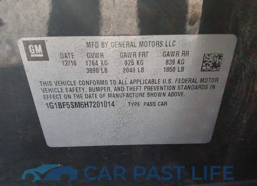 1G1BF5SM6H7201014# 9