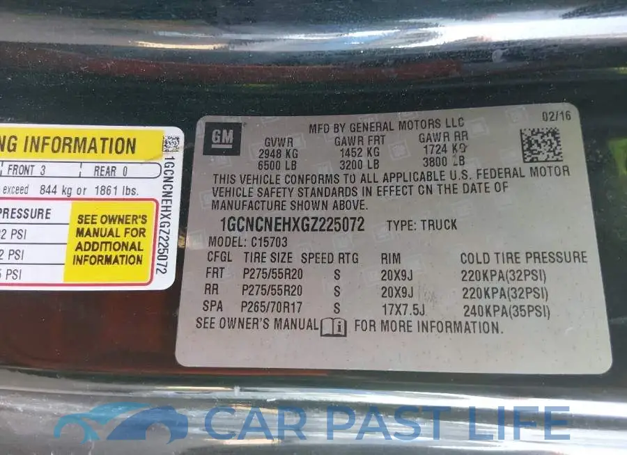 1GCNCNEHXGZ225072# 9