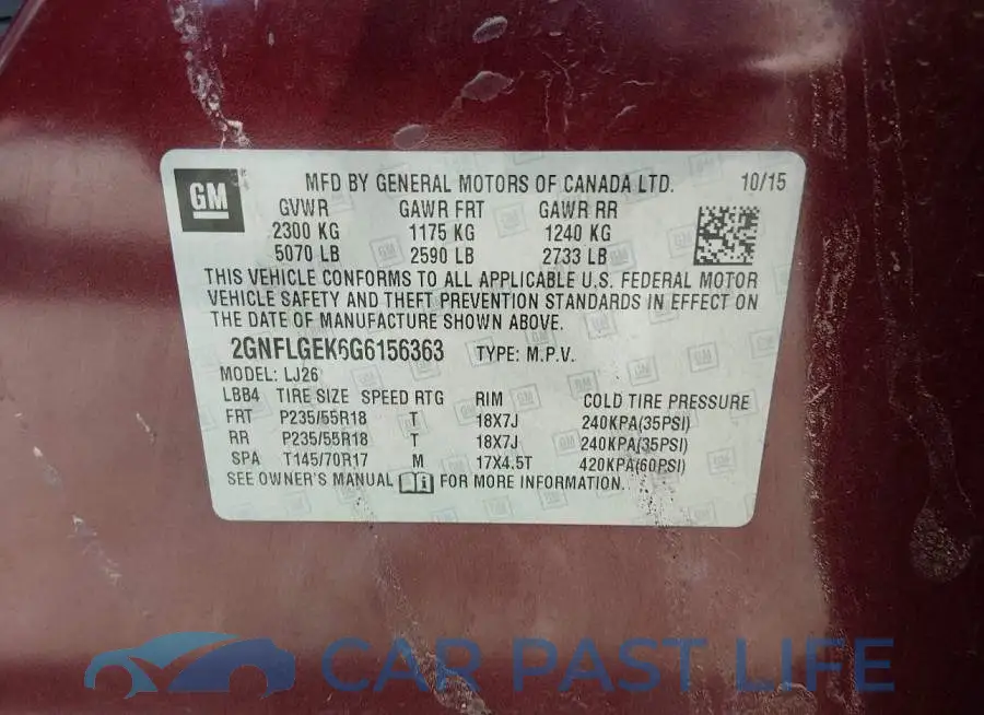 2GNFLGEK6G6156363# 9