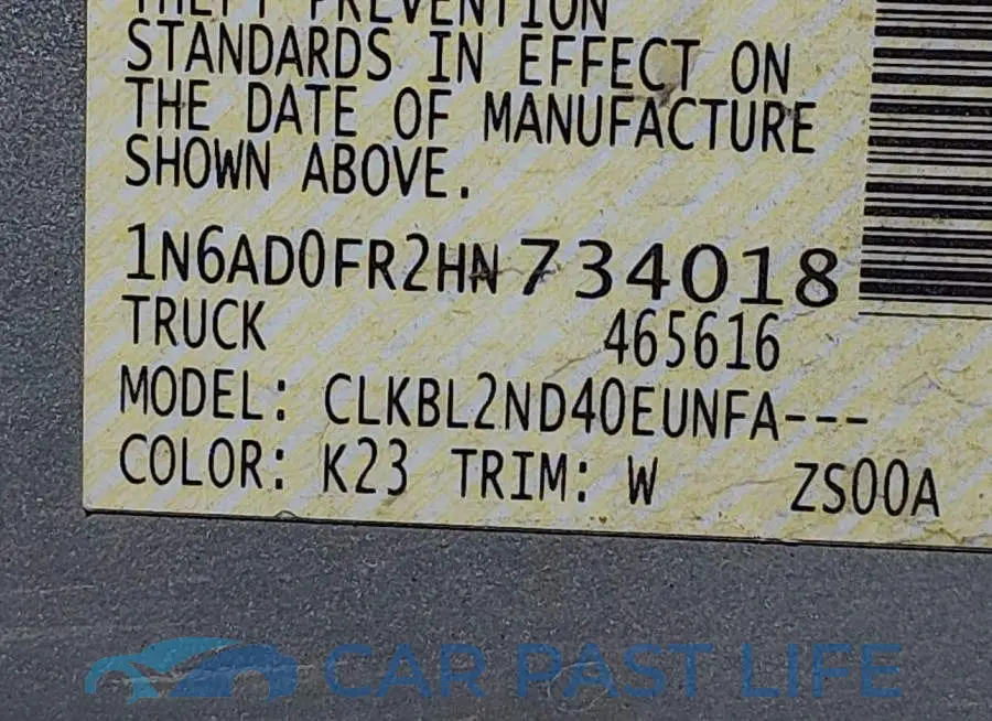 1N6AD0FR2HN734018# 8