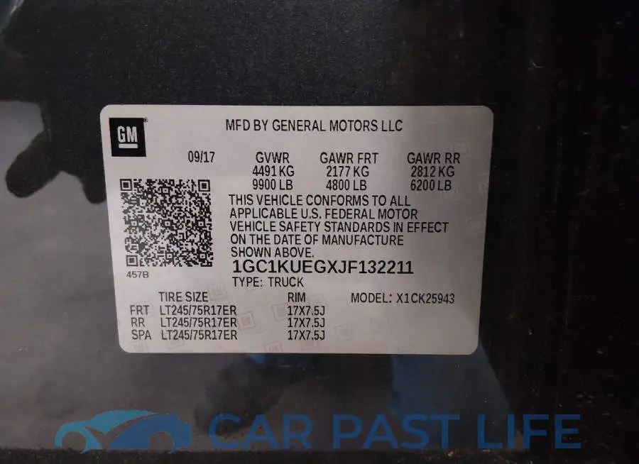 1GC1KUEGXJF132211# 9