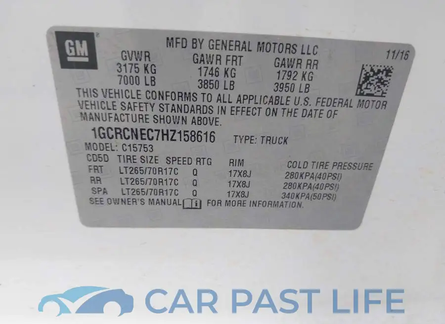 1GCRCNEC7HZ158616# 9