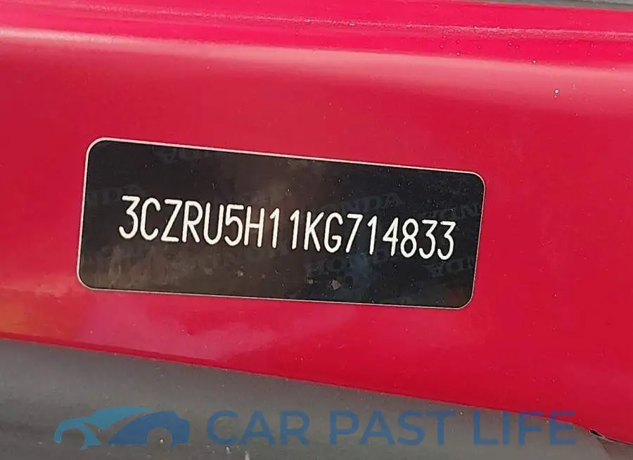 3CZRU5H11KG714833# 9