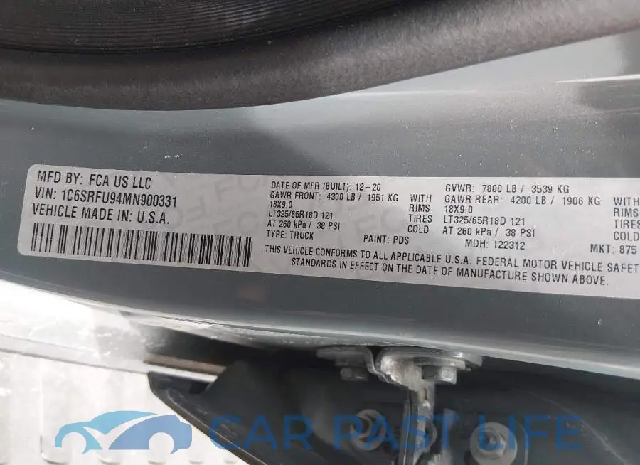 1C6SRFU94MN900331# 9
