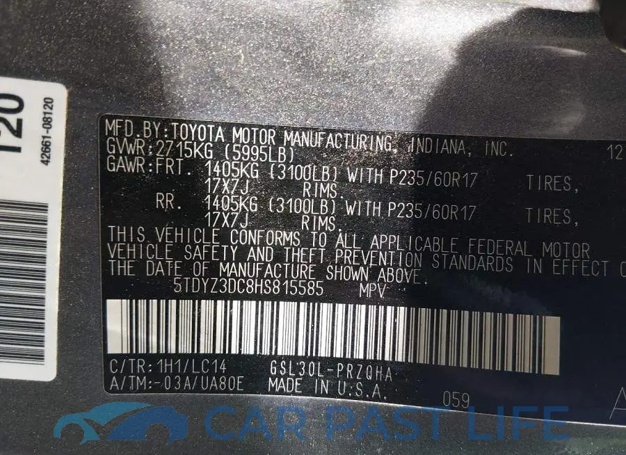5TDYZ3DC8HS815585# 9