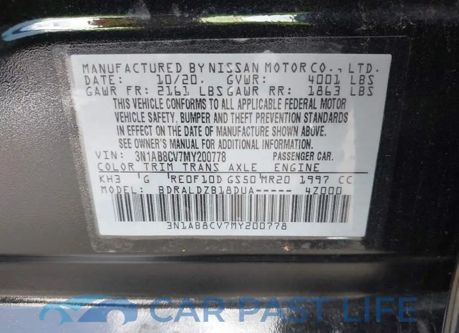 3N1AB8CV7MY200778# 9