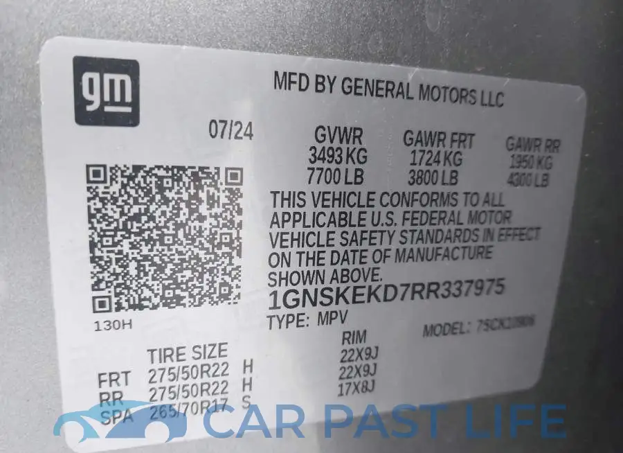 1GNSKEKD7RR337975# 9