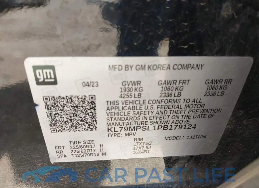 KL79MPSL1PB179124# 9