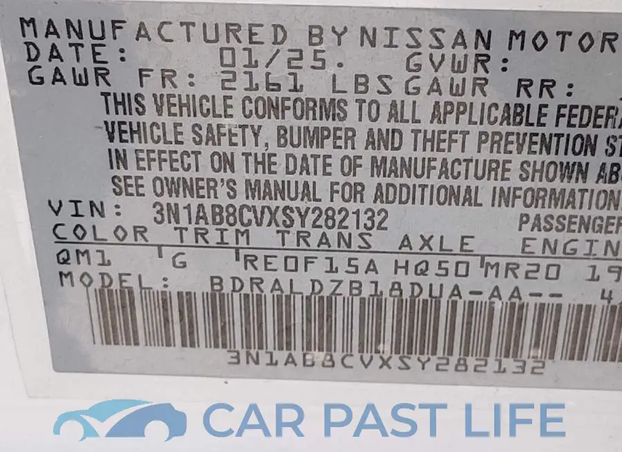 3N1AB8CVXSY282132# 9