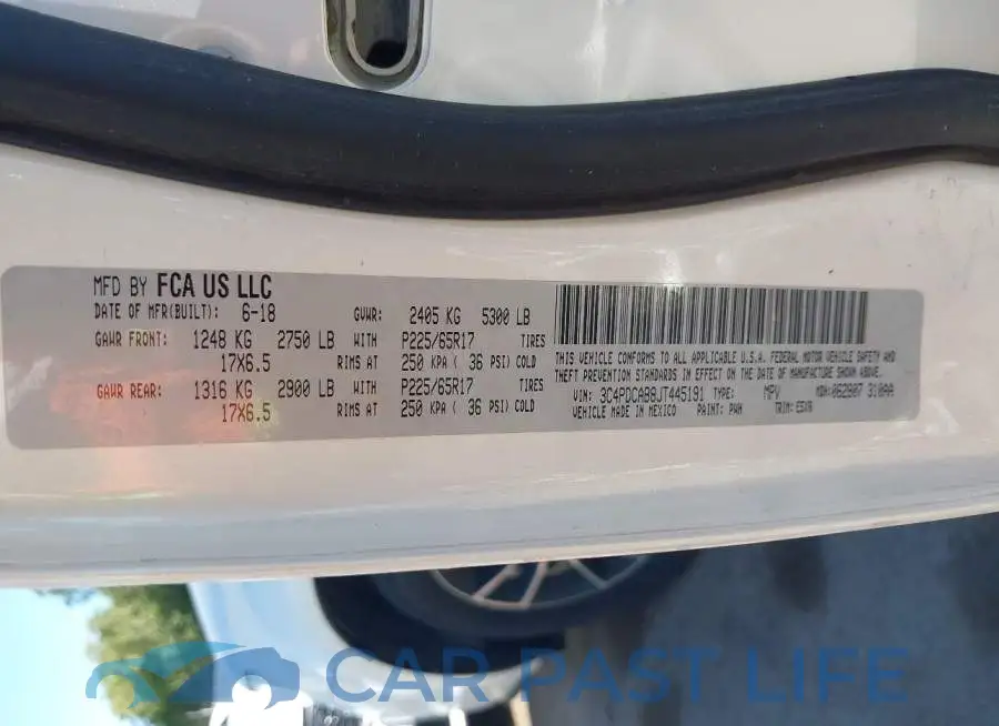 3C4PDCAB8JT445191# 9